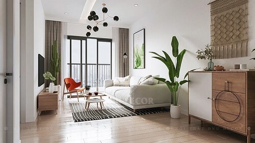 Không gian nhà được thiết kế khá đẹp mắt với tông màu sáng làm chủ đạo