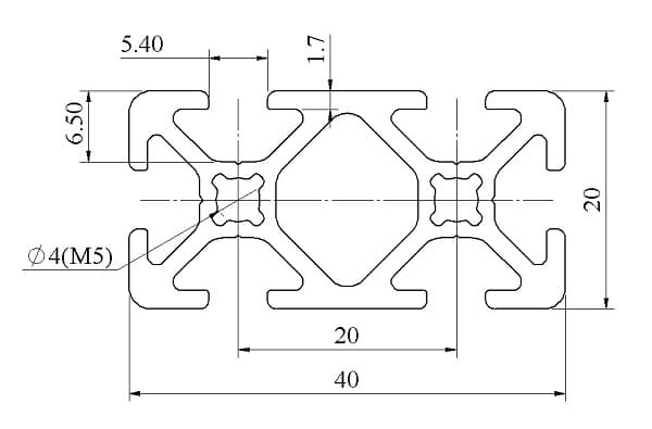 Nhôm định hình 20x40A